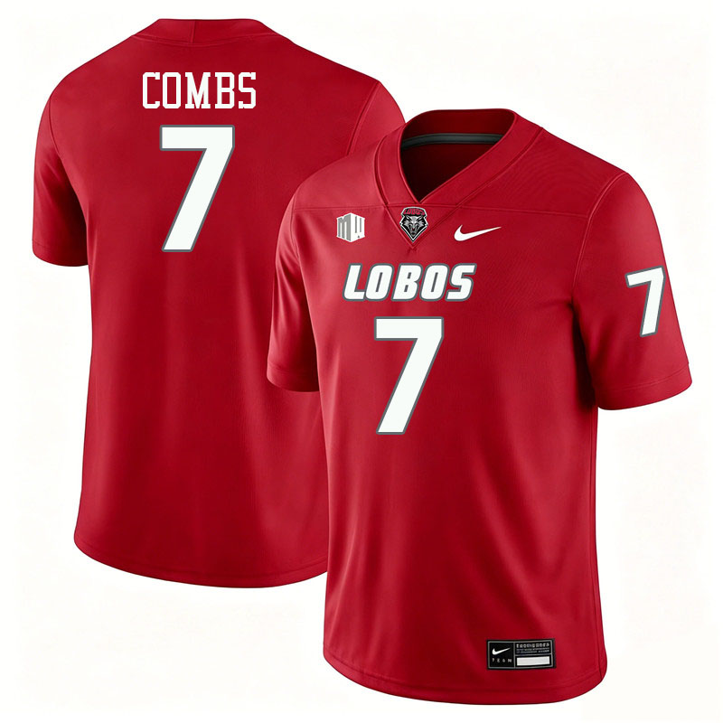 New Mexico Lobos #7 Tavian Combs College Football Jerseys,Uniforms-Red